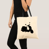 Retro Roller-Silhouette-Tasche Tragetasche (Vorderseite (Produkt))
