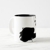 Retro Roller-Silhouette-Tasse Zweifarbige Tasse (Vorderseite Links)