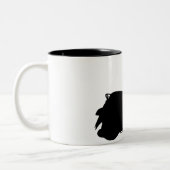 Retro Roller-Silhouette-Tasse Zweifarbige Tasse (Links)