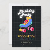 Retro-Roller-Skate Einladung (Vorderseite)