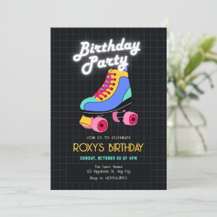 Retro-Roller-Skate Einladung
