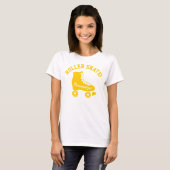 Retro Roller Skate Graphic Yellow T-Shirt (Vorne ganz)