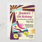 Retro-Roller-Skate-Party Einladung (Vorderseite)