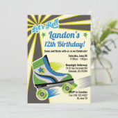 Retro-Roller-Skate-Party Einladung (Stehend Vorderseite)