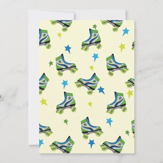 Retro-Roller-Skate-Party Einladung (Rückseite)