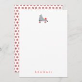 Retro Roller Skate Personalisierte Geschenkgutschr Mitteilungskarte (Vorne/Hinten)