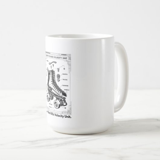 Retro Roller Skate T-Shirt Kaffeetasse (VorderseiteRechts)
