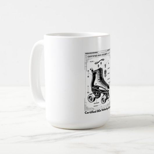 Retro Roller Skate T-Shirt Kaffeetasse (Vorderseite Links)