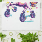 Retro Roller Skate Unicorn (1) Geschirrtuch (Gefaltet)