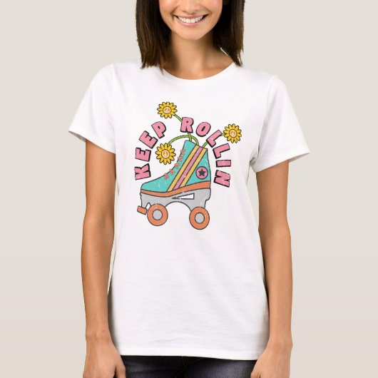 Retro-Roller-Skate - Vintage 70er-80er T-Shirt (Vorderseite)