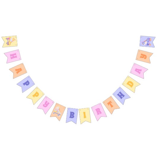 Retro-Roller-Skate Wimpelkette (Alle)