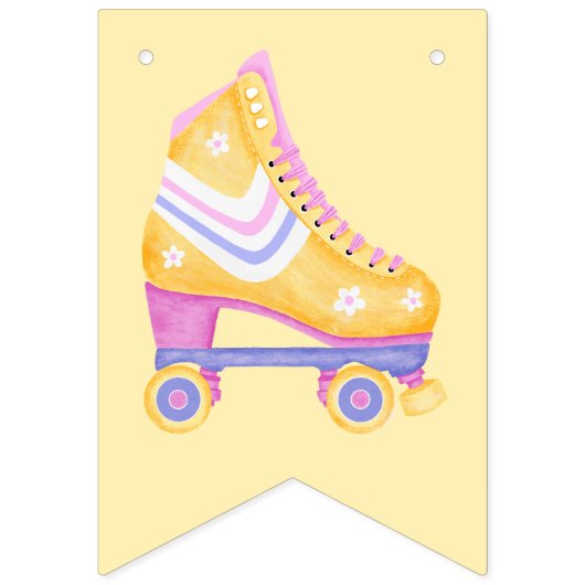 Retro-Roller-Skate Wimpelkette (Erste Fahne)