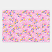 Retro-Roller-Skate Wrapping Paper Set 3 Geschenkpapier Set (Vorderseite)