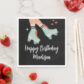 Retro Roller Skaten Birthday Paper Napkin Serviette (Beispiel)