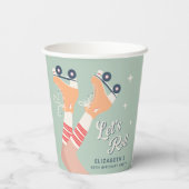 Retro Roller Skaten Birthday Party Pappbecher (Rückseite)