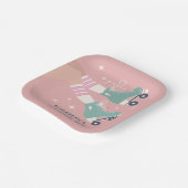 Retro Roller Skaten Birthday Party Pappteller (Gewinkelt)