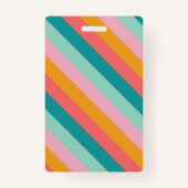 Retro Roller Skaten Birthday Party Pink Ausweis (Rückseite)