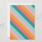 Retro Roller Skaten Birthday Party Pink Einladung (Rückseite)