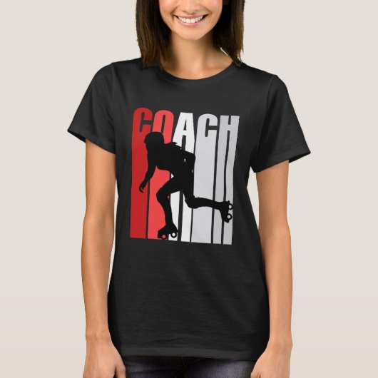 Retro Roller Skaten Coach Womens Birthday Niedlich T-Shirt (Vorderseite)