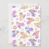 Retro Roller Skaten Disco Geburtstagsparty Einladung (Rückseite)