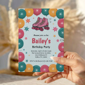 Retro Roller Skaten Geburtstag Einladung