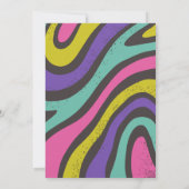 Retro Roller Skaten Geburtstagsparty Einladung (Rückseite)