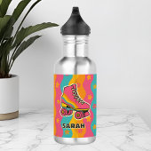 Retro Roller Skaten Girls Edelstahlflasche