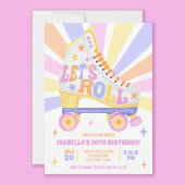 Retro-Roller-Skaten-Party Einladung