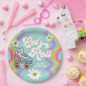 Retro Roller Skaten Rainbow Birthday Paper Teller (Party)