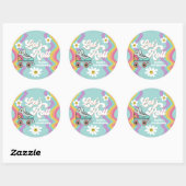 Retro Roller Skaten Rainbow Birthday Stickers (Blatt)