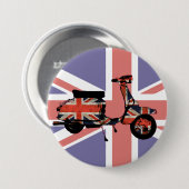 Retro Roller verwitterter Button (Vorne & Hinten)