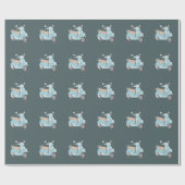 Retro-Roller-Wrap-Papier Geschenkpapier (Flach)