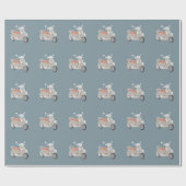 Retro-Roller-Wrap-Papier Geschenkpapier (Flach)