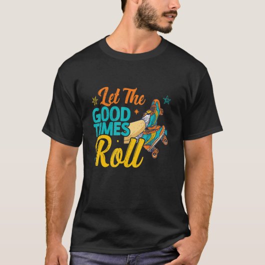 Retro Rollerskates Derby Roller Skaten für T T-Shirt (Vorderseite)