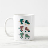 Retro Rollerskates Green Dusty Pink Kaffeetasse (Links)