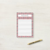 Retro Rollerskates Green Pink CUSTOM Notepad Post-it Klebezettel (Auf Schreibtisch)
