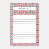 Retro Rollerskates Green Pink CUSTOM Notepad Post-it Klebezettel (Vorderseite)