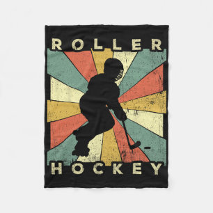 Retro Rollhockey Sport Vintage Fleecedecke