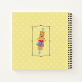 Retro Rolling Button Frau Kochbuch Rezept Notebook Notizblock (Rückseite)