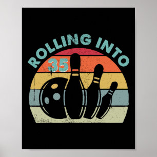 Retro Rolling In To 35 Vintage Bowling Kegelbahn 3 Poster
