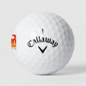 Retro-Rollkrampf. Golfball (Logo)