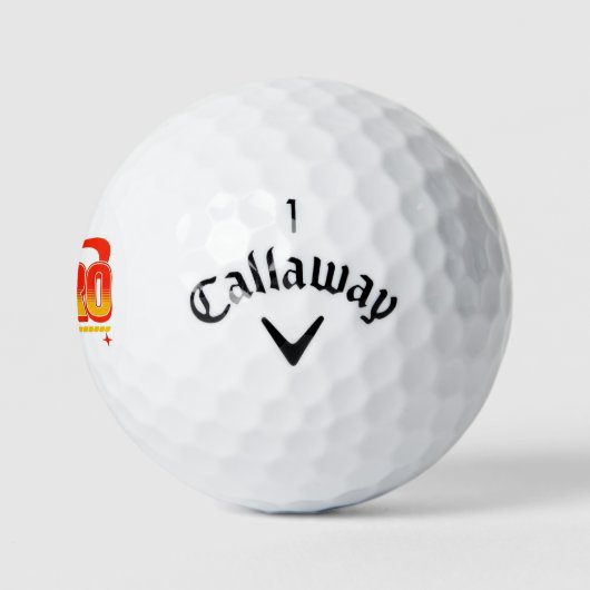 Retro-Rollkrampf. Golfball (Logo)