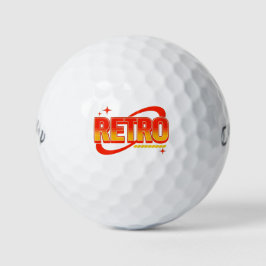 Retro-Rollkrampf. Golfball