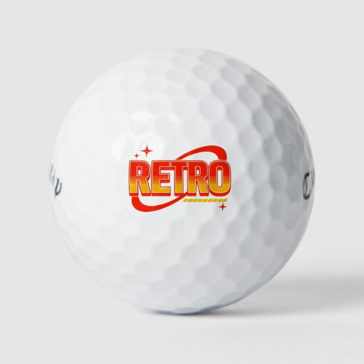 Retro-Rollkrampf. Golfball (Vorderseite)