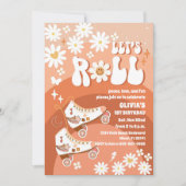 Retro-Rollschuh-Geburtstagseinladung Einladung (Vorderseite)