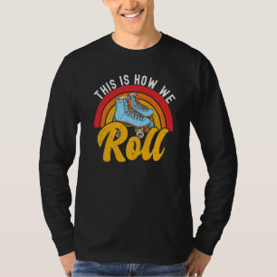 Retro-Rollschuhe 80er Derby Rollschuhlaufen für T T-Shirt