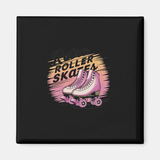 Retro-Rollschuhe - 80er-Vibes-Aufkleber2 Magnet (Vorne)
