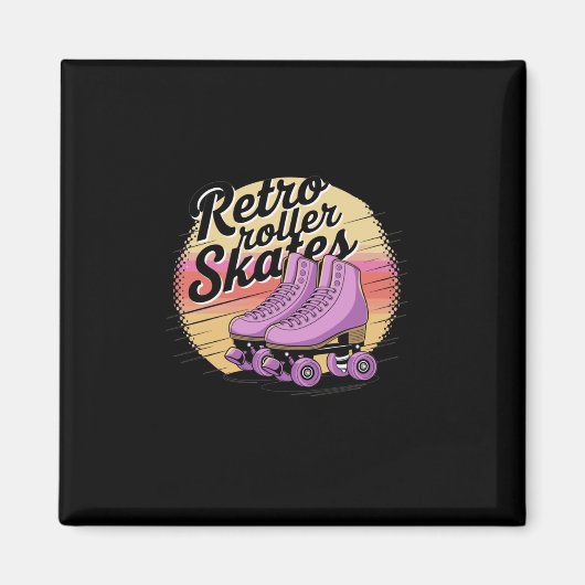Retro-Rollschuhe - 80er-Vibes-Aufkleber3  Magnet (Vorne)