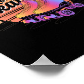 Retro-Rollschuhe - 80er-Vibes-Aufkleber Poster (Ecke)