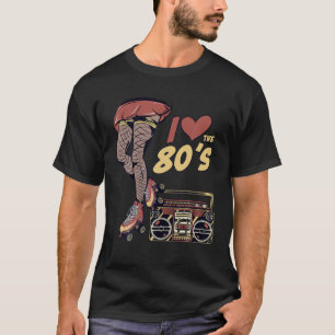 Retro-Rollschuhe Lustige 80er Roller Disco Skating T-Shirt